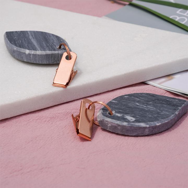 Natural stone marble grey tablecloth pendants weights ornament