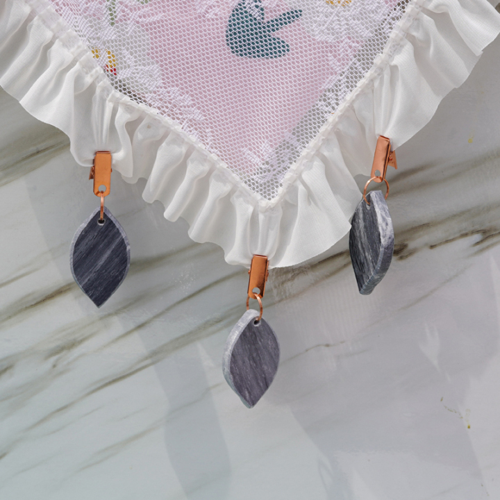 Natural stone marble grey tablecloth pendants weights ornament