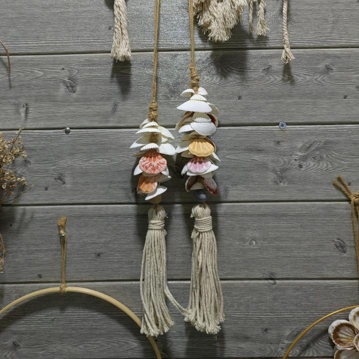 Multifunctional Creative Home Pastoral Style Natural Stone Marble & Shell Wall Hanging Decoration Ideal For Home Decor Door Wall Art Decor