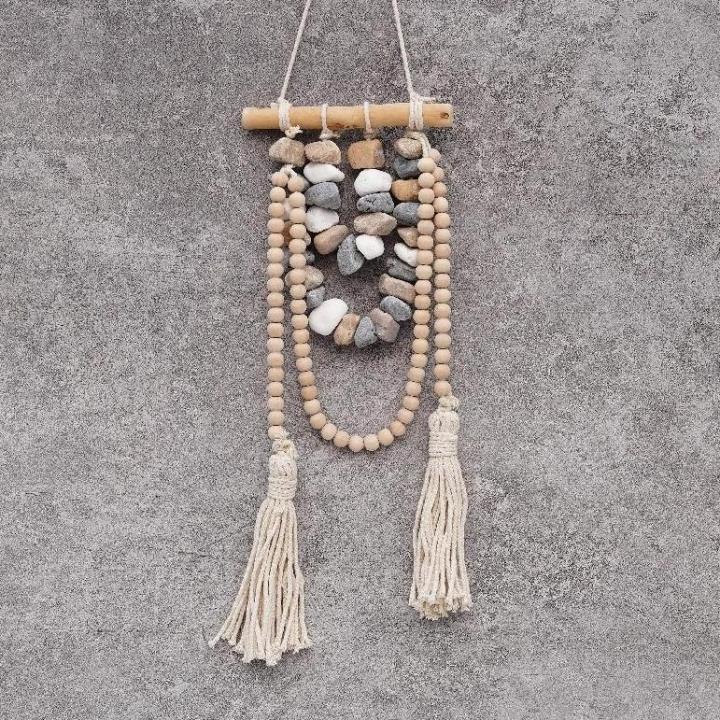 Multifunctional Creative Nautical Vintage Style Natural Stone Pebble Handcraft Decorative Wall Hanging Decoration Ideal For Home Decor Wall Art Decor