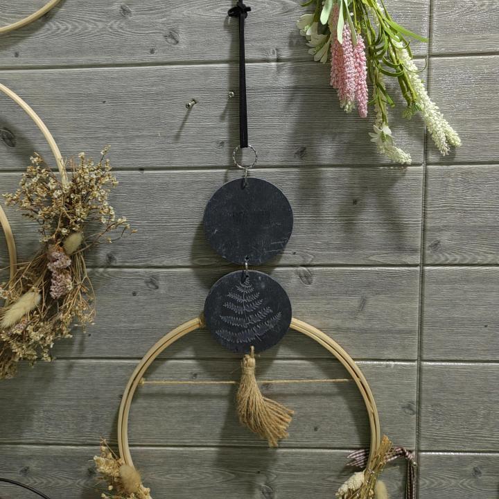 Christmas Decorative Slate Wall Hanging Decoration Multifunctional Creative Home Pastoral Style Ideal For Home Decor Wall Art Decor