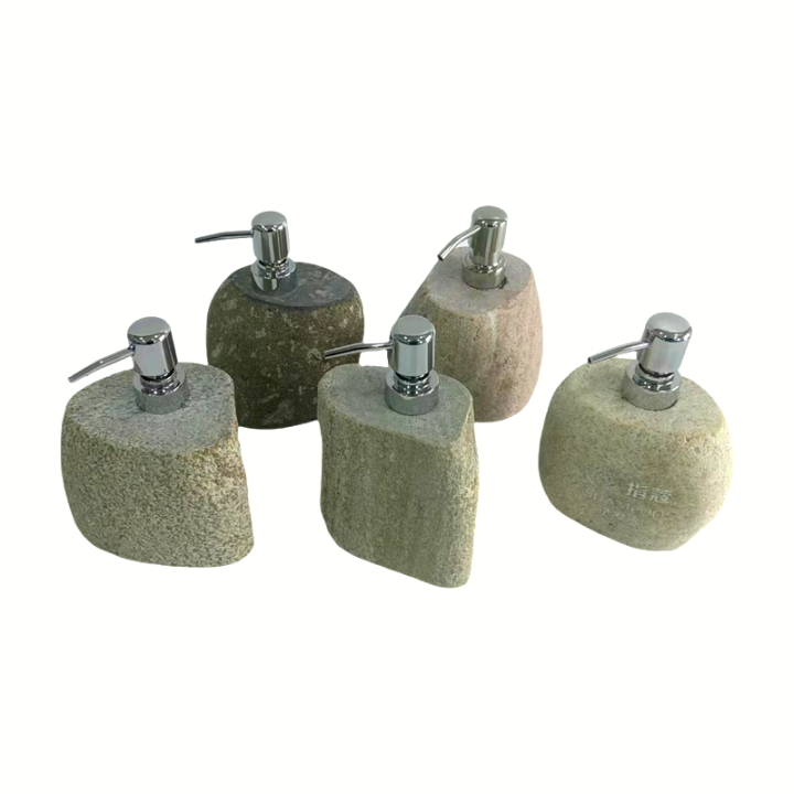 Natural Stone Pebble Soap Dispenser