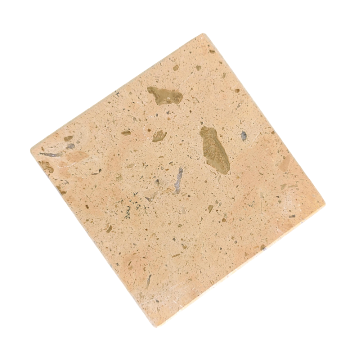 Yellow Square Natural Travertine Mug Coasters Bar Dining Tea Coffee Cup Mat Coasters