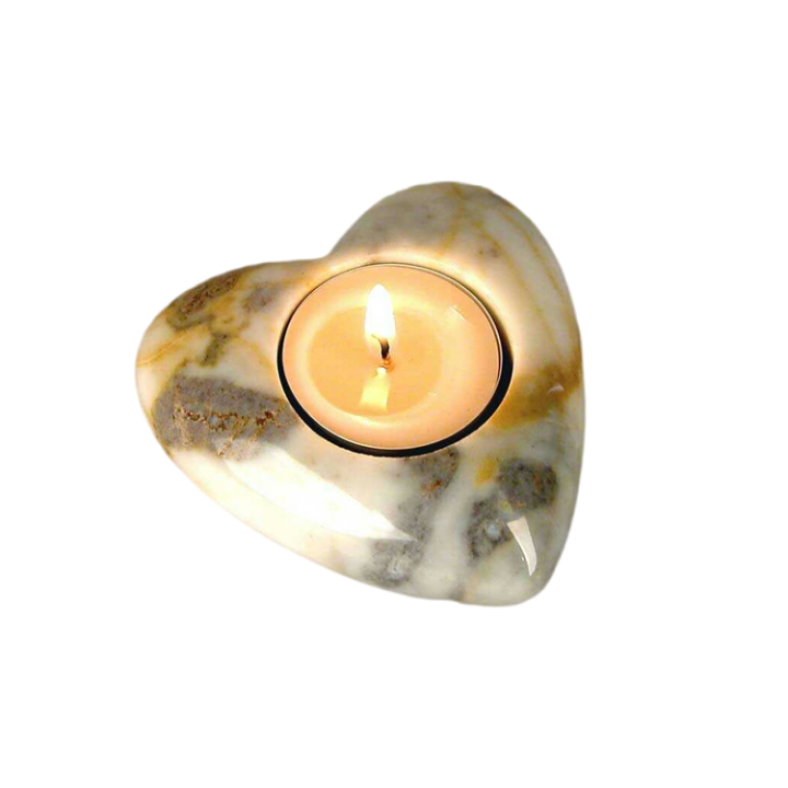 Home Decor Natural Stone Marble Heart-shaped Candle Holder Holders Candleholder Candleholders Candle Stick Candlestick Sticks Luxury Home Wedding Decoration