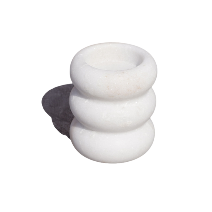 Home Decor Natural Stone Marble White  3 Tiers Candle Holder Holders Candleholder Candleholders Candle Stick Candlestick Sticks Luxury Home Wedding Decoration