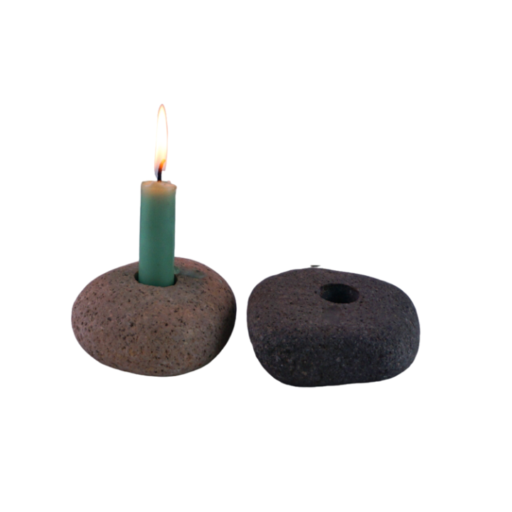 Home Decor Natural Stone Pebble Candle Holder Holders Candleholder Candleholders Candle Stick Candlestick Sticks Luxury Home Wedding Decoration