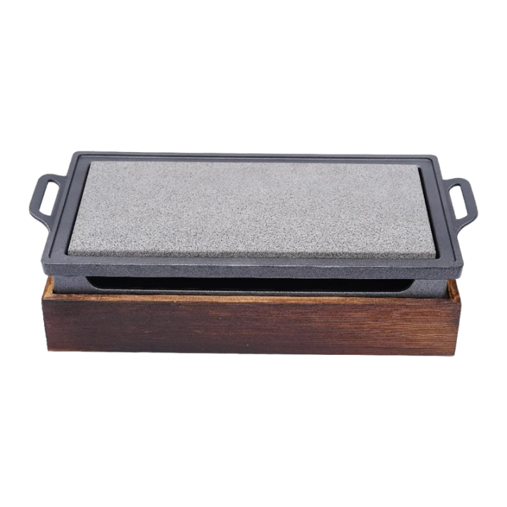 Solid Alcohol Heating Lava Stone Volcanic Steak Grill Stone Plate Rock 