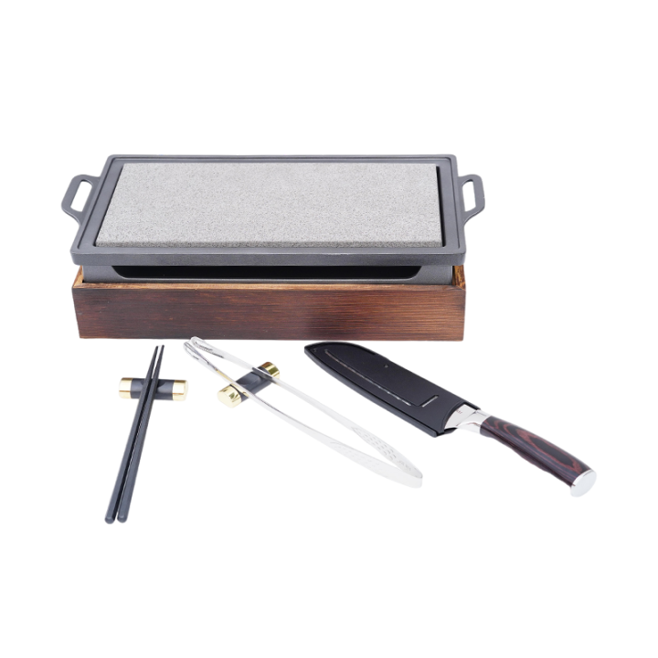 Solid Alcohol Heating Lava Stone Volcanic Steak Grill Stone Plate Rock 