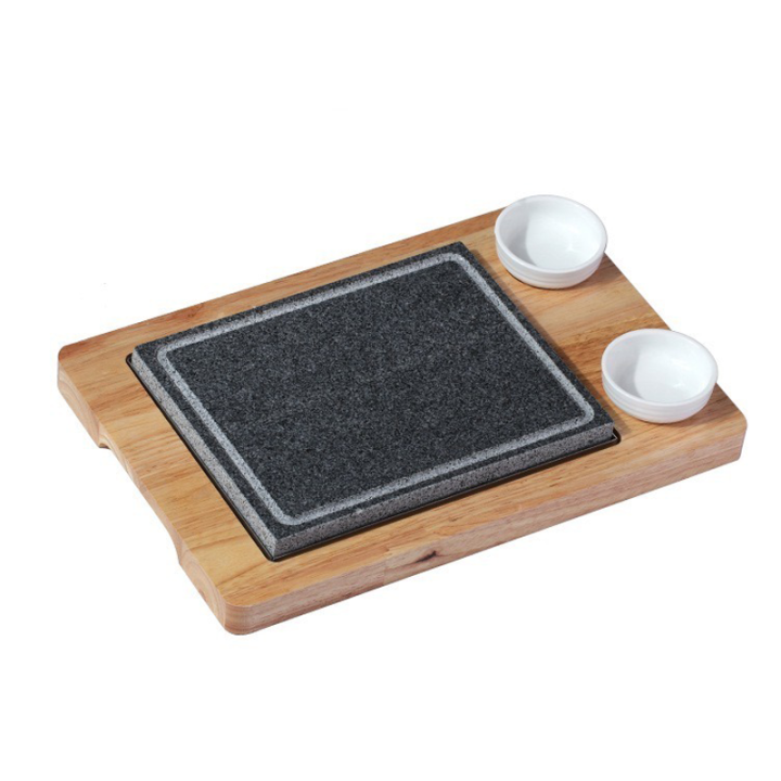 Natural Stone Rock Lava Volcanic Granite Steak Grill Stone Plate