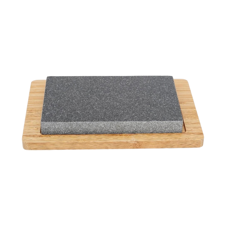 Volcanic Lava And Granite Natural Stone High Temper Resistance Steak Grill Stone Plate Rock