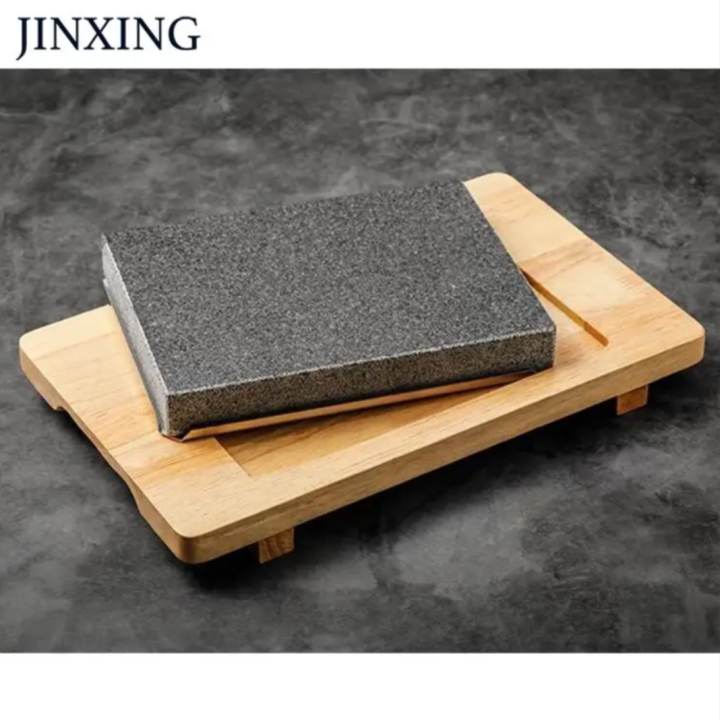 Volcanic Lava And Granite Natural Stone High Temper Resistance Steak Grill Stone Plate Rock