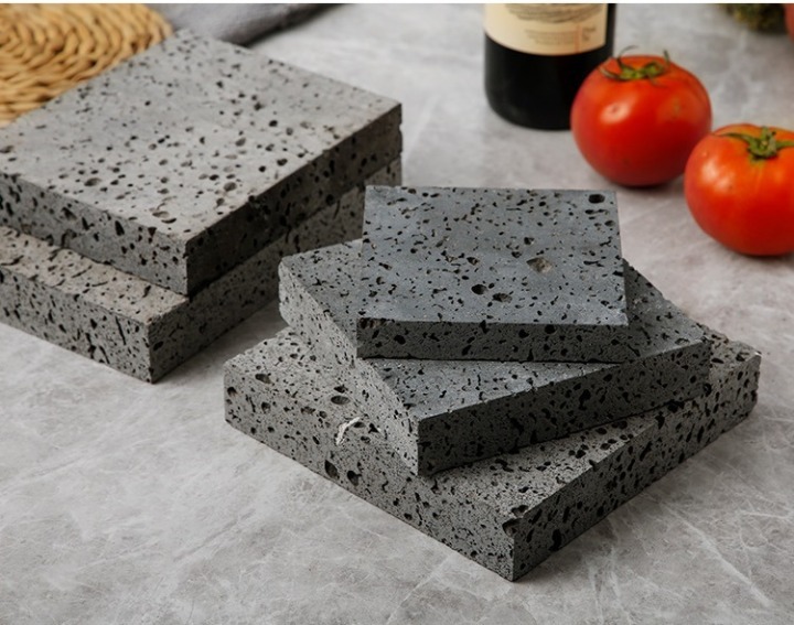 Volcanic Lava And Granite Natural Stone High Temper Resistance Steak Grill Stone Plate Rock