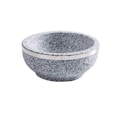 Natural Stone Granite Pot Cookware Cooking Pot High Temper Resistance Stone Pot With Wood Base