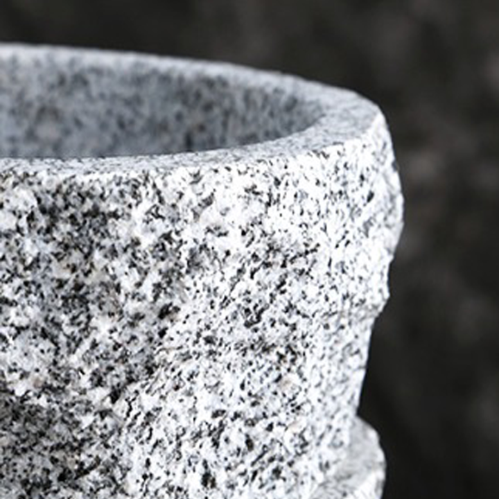 Natural Stone Granite Pot Cookware Cooking Pot High Temper Resistance Stone Pot With Wood Base