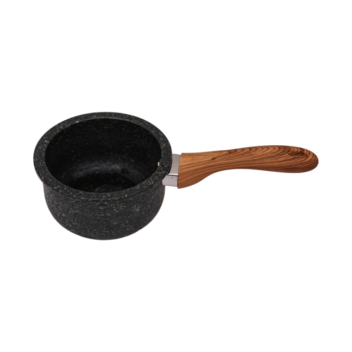 Medical Stone Milk Pot Non-stick Pot Milk Pan Sauce Pan Soup Pot Gas Induction Electric Cooker Universal Stone Pot With Lid And Wood Handle