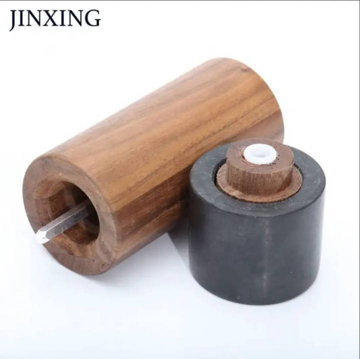 Luxury Natural Marble Stone and Wood Kitchen Pepper Grinder Pepper Mill