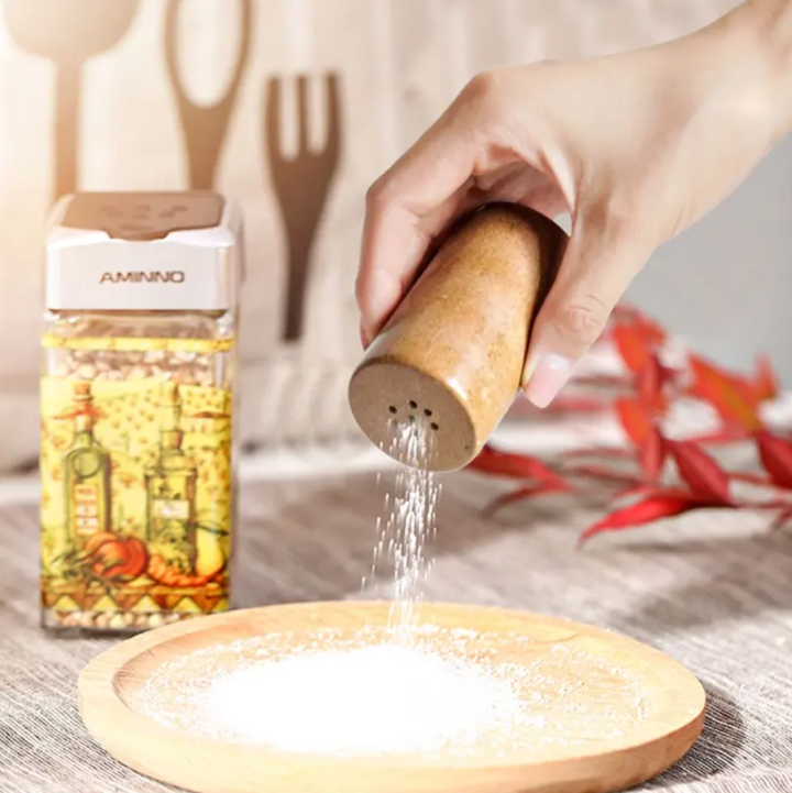 High Quality Natural Marble Condiment Cruet Salt & Pepper Shaker Seasoning Shaker  Spice Container Spice Jar 