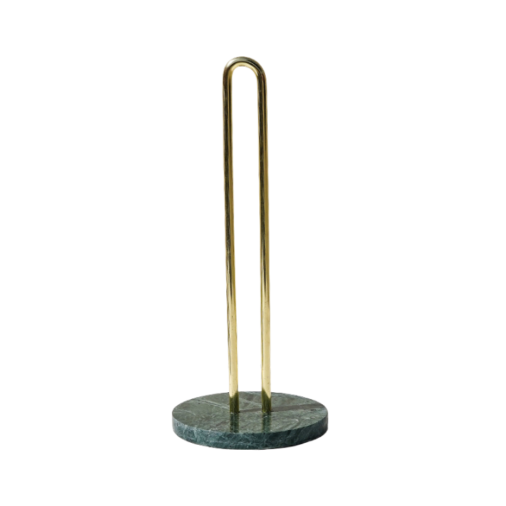 Paper Towel Holder With Natural Stone Marble Or Terrazzo Base Stainless Steel Holder