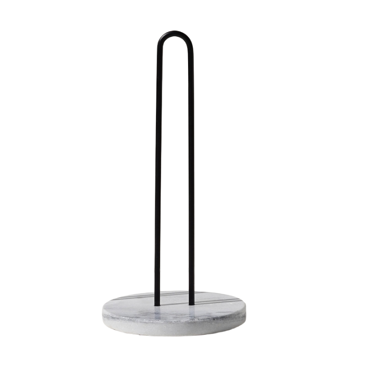 Paper Towel Holder With Natural Stone Marble Or Terrazzo Base Stainless Steel Holder