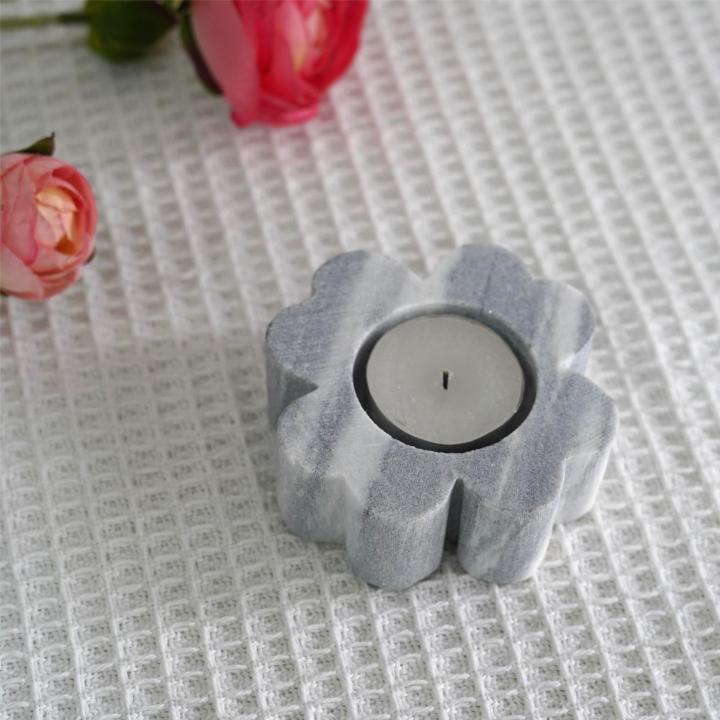 Luxury Home Wedding Decoration Natural Stone Marble Handicraft Flower Candle Holders Candleholders Candle Stick Candlestick Sticks