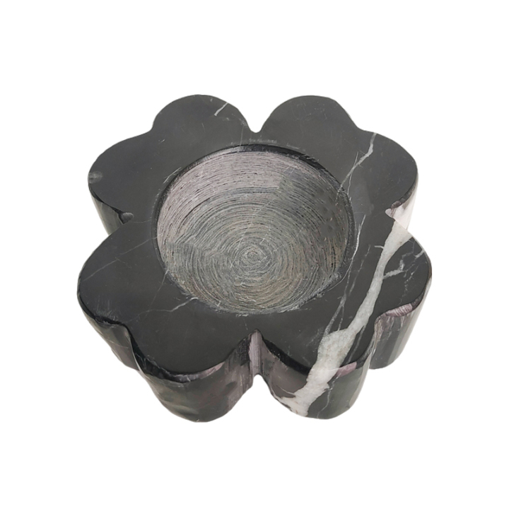 Luxury Home Wedding Decoration Natural Stone Marble Handicraft Flower Candle Holders Candleholders Candle Stick Candlestick Sticks