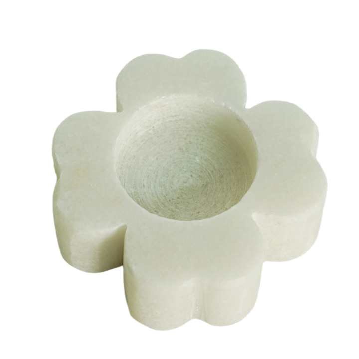 Luxury Home Wedding Decoration Natural Stone Marble Handicraft Flower Candle Holders Candleholders Candle Stick Candlestick Sticks