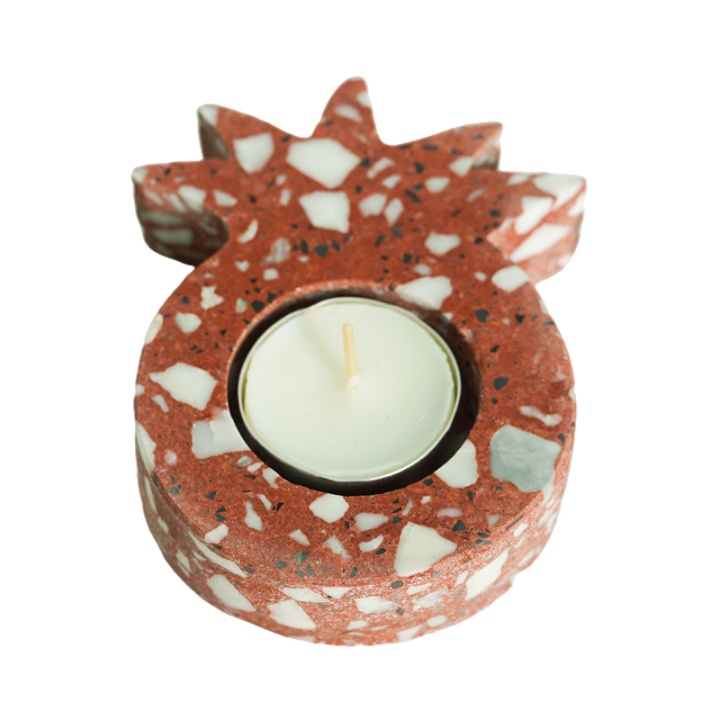 Home Decor Terrazzo Handicraft  Pineapple Candle Holders Candleholder Candleholders Candle Stick Candlestick Sticks Luxury Home Wedding Decoration