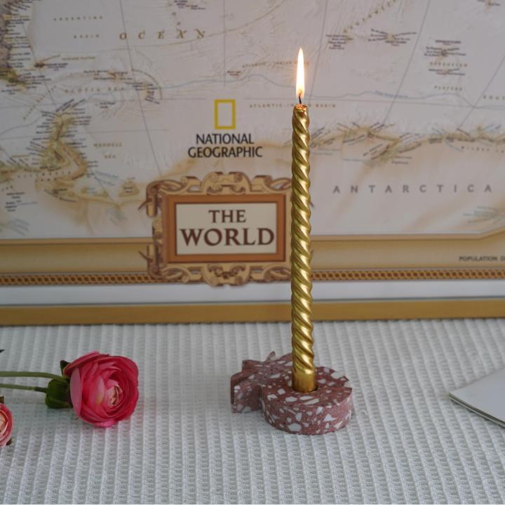 Home Decor Terrazzo Handicraft  Pineapple Candle Holders Candleholder Candleholders Candle Stick Candlestick Sticks Luxury Home Wedding Decoration