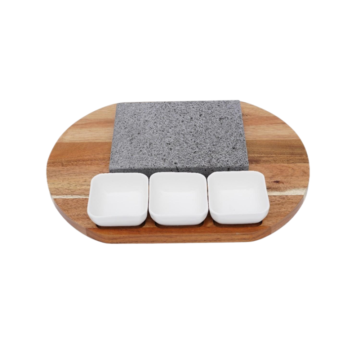 Natural Stone Rock Lava Volcanic Granite Steak Grill Stone Plate