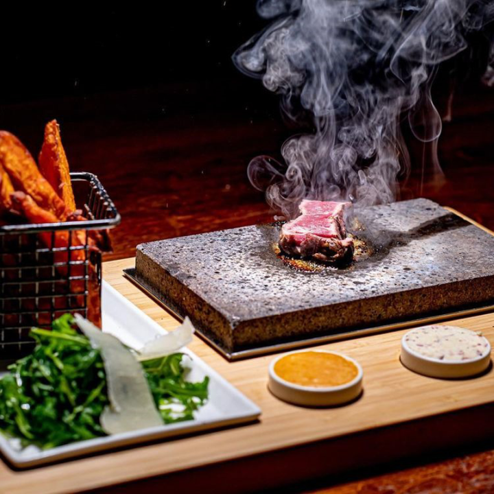 Natural Stone Rock Lava Volcanic Granite Steak Grill Stone Plate