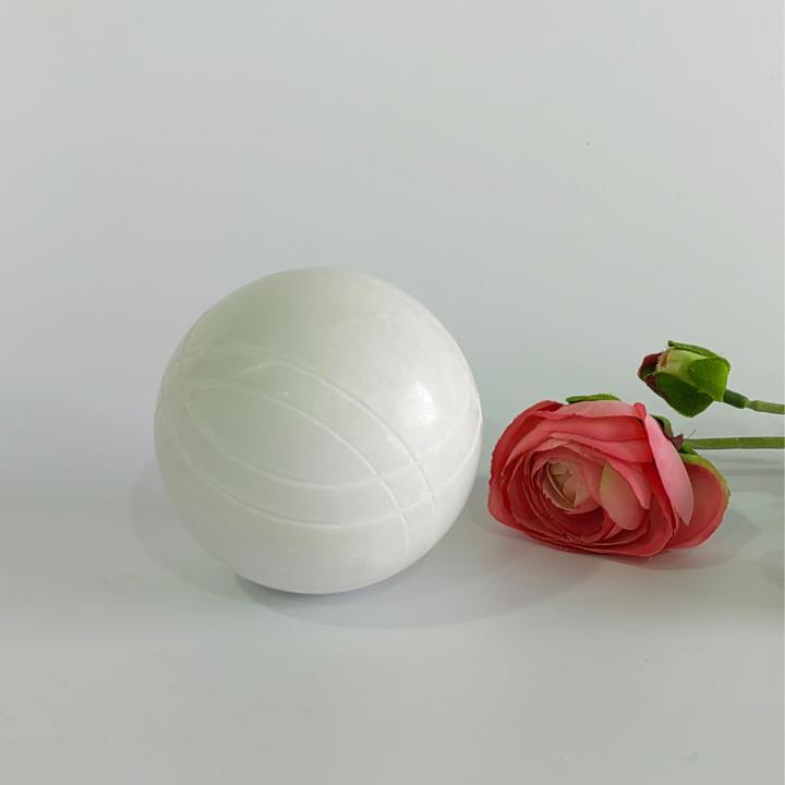 Hand Carved Table Shelf Decor White Marble Ball Decorative Objects Ornaments for Living Room,Bedroom,Office Desktop,Cabinets