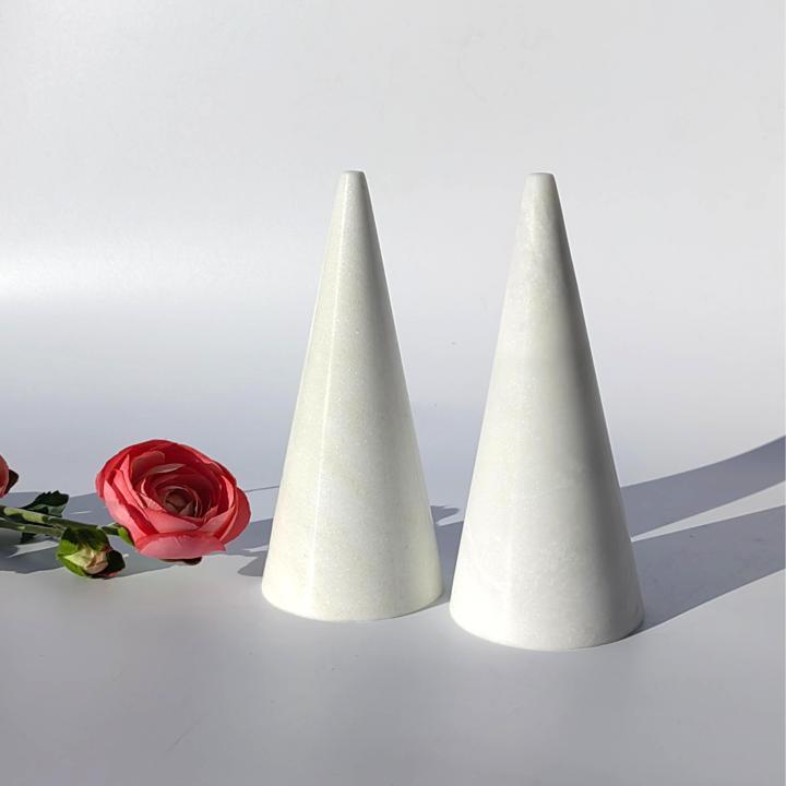  Modern Style Hand Carved Table Shelf Decor White Marble Decorative Objects Ornaments for Living Room,Bedroom,Office Desktop,Cabinets