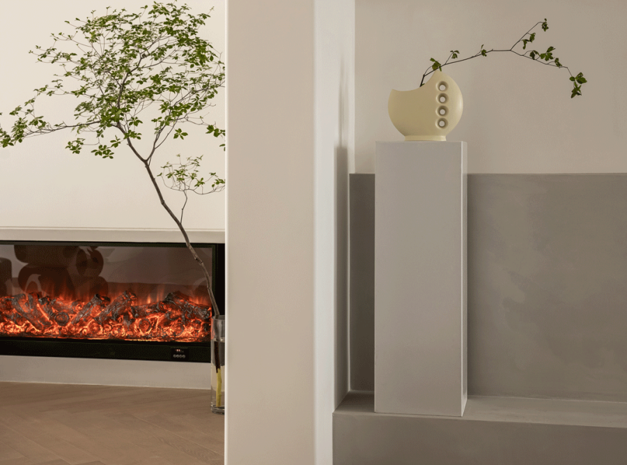 Fufini Case | Yuehu Mountain Courtyard | The warmth of home, shown in the warm tones of microcement.