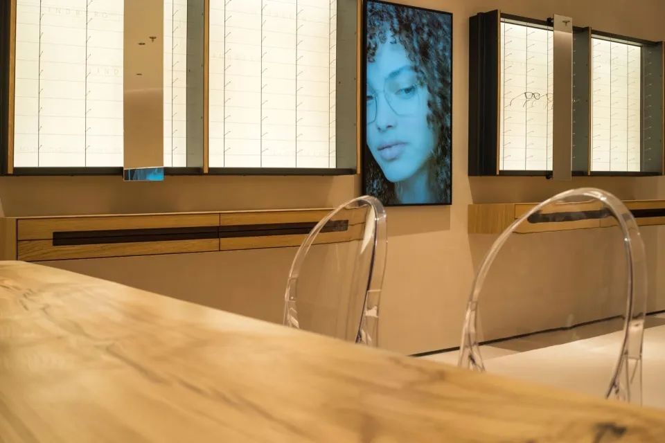 FUFINI Micro - Cement Case | AB Premium Optics Eyewear Store in Beijing Micro-cement cases, hotel renovation cases, actual scenes of FUFINI projects, commercial space design, renderings of micro-cement
