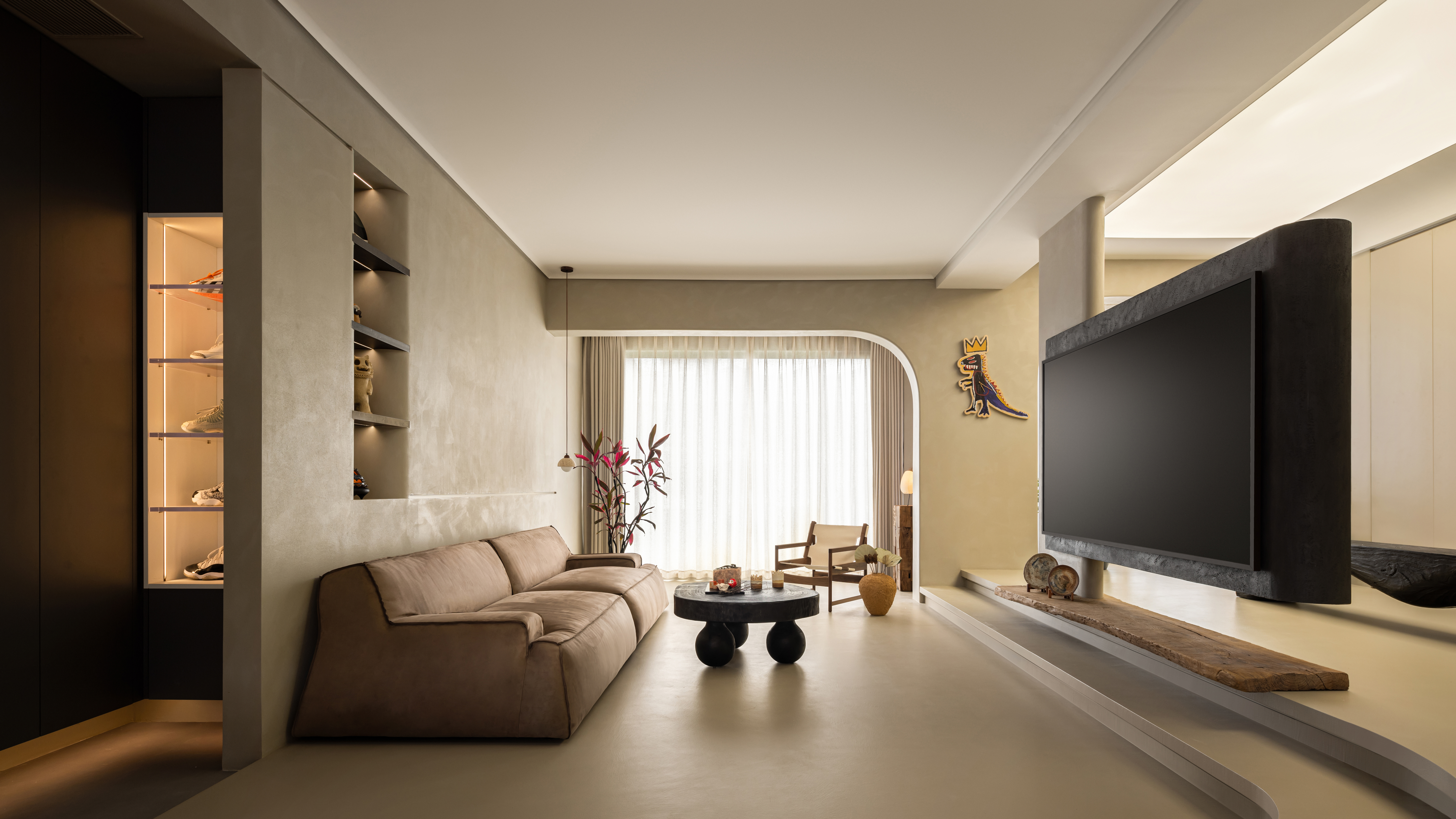FUFINI Case | Star River Bay: Micro - Cement Creates a Post - modern Style Home Micro-cement cases, hotel renovation cases, actual scenes of FUFINI projects, commercial space design, renderings of micro-cement