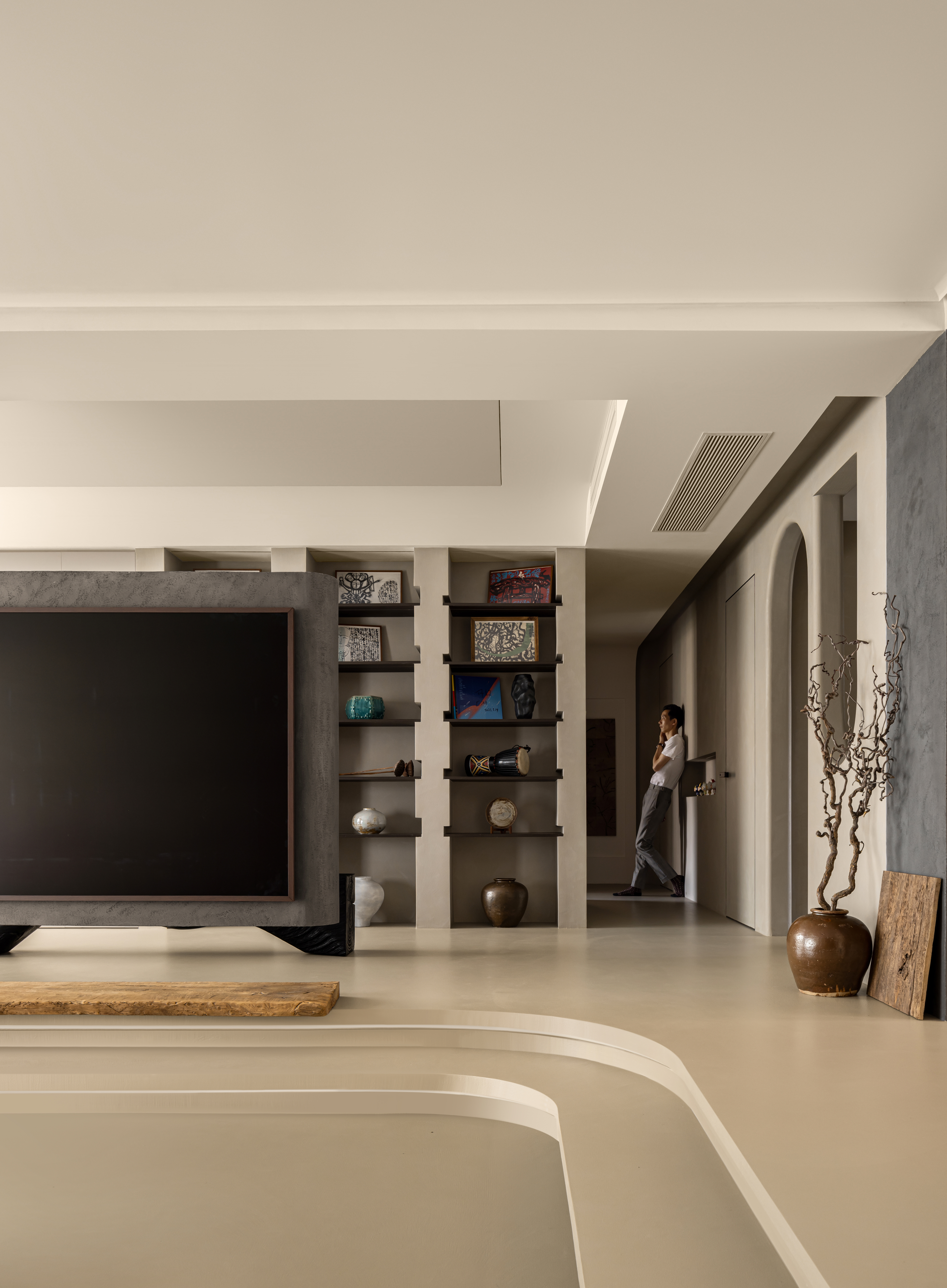 FUFINI Case | Star River Bay: Micro - Cement Creates a Post - modern Style Home Micro-cement cases, hotel renovation cases, actual scenes of FUFINI projects, commercial space design, renderings of micro-cement