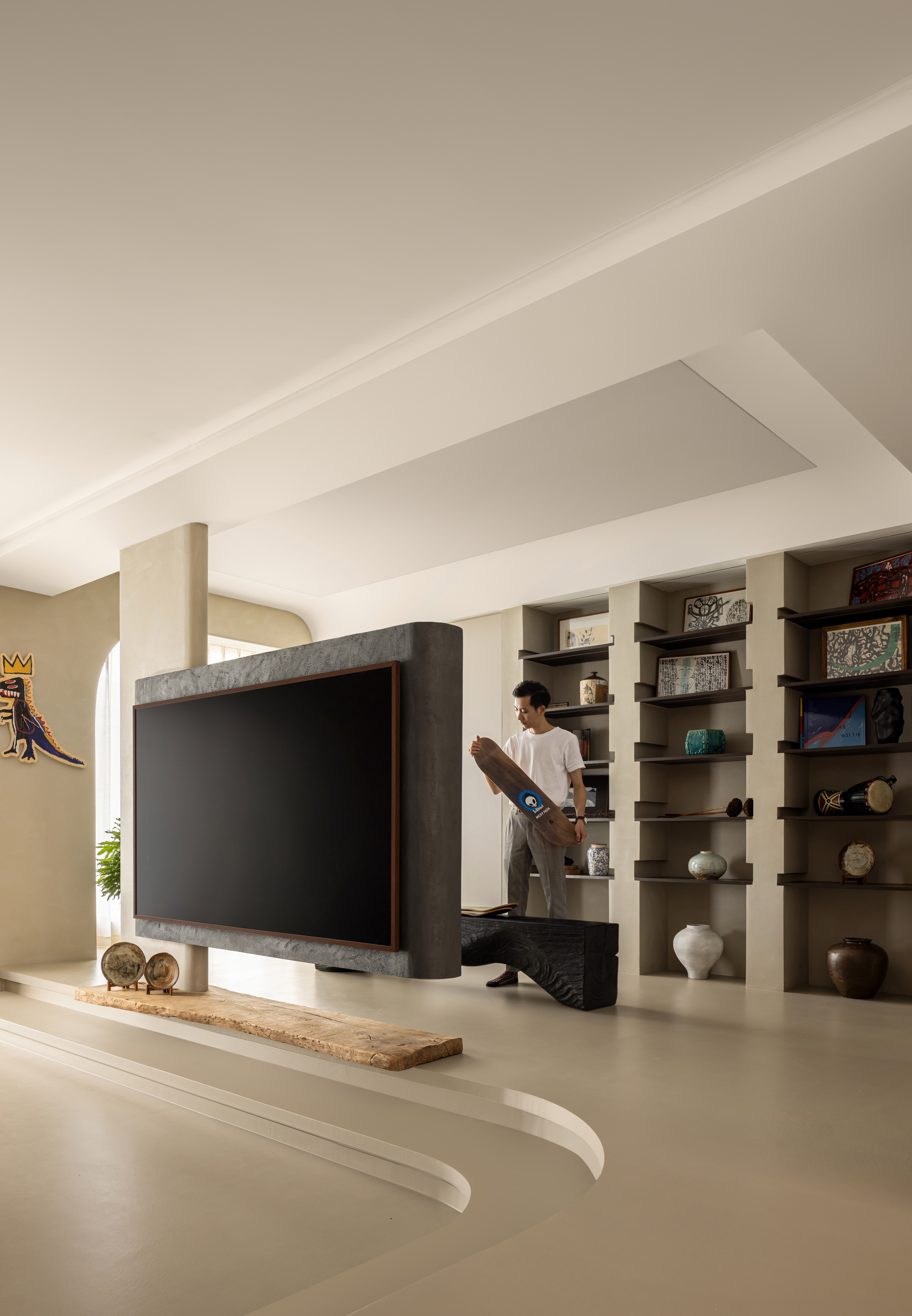 FUFINI Case | Star River Bay: Micro - Cement Creates a Post - modern Style Home Micro-cement cases, hotel renovation cases, actual scenes of FUFINI projects, commercial space design, renderings of micro-cement