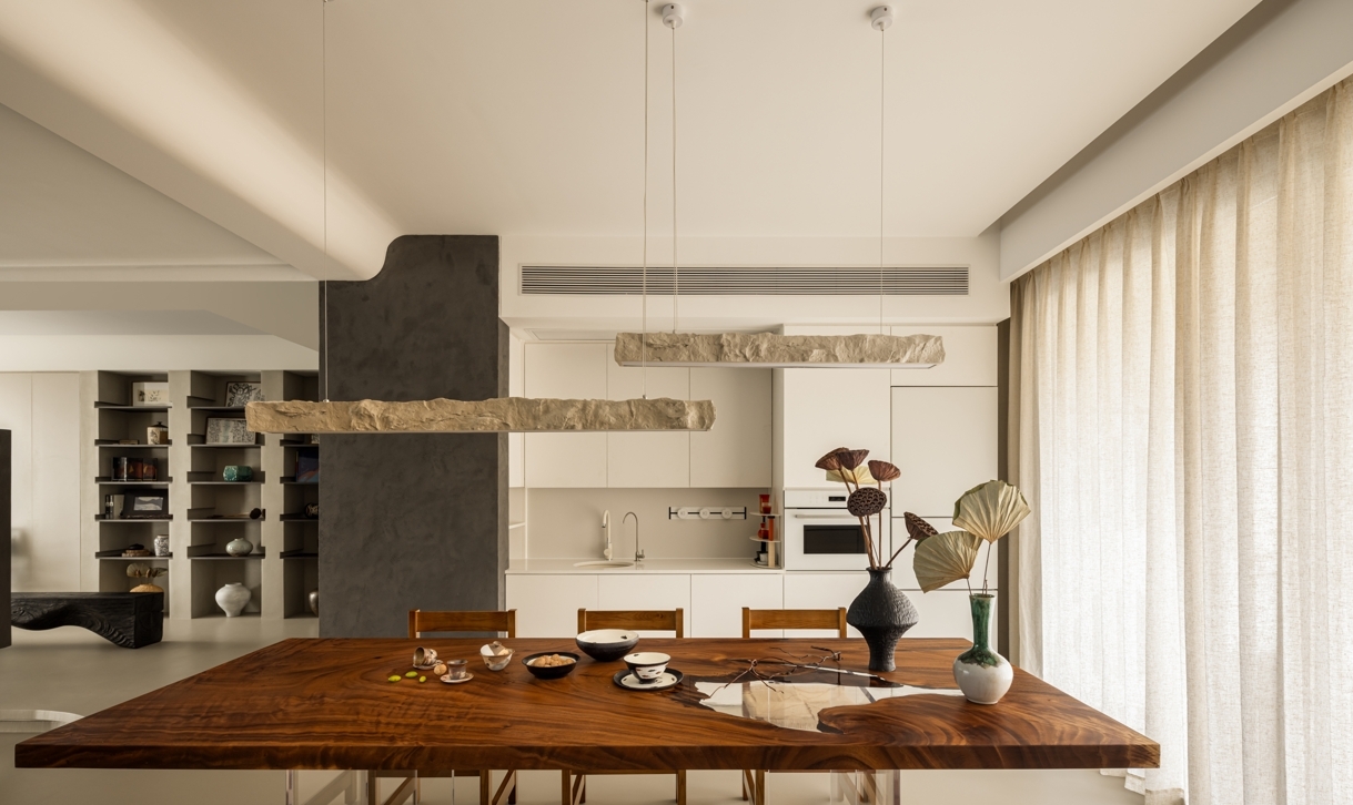 FUFINI Case | Star River Bay: Micro - Cement Creates a Post - modern Style Home Micro-cement cases, hotel renovation cases, actual scenes of FUFINI projects, commercial space design, renderings of micro-cement
