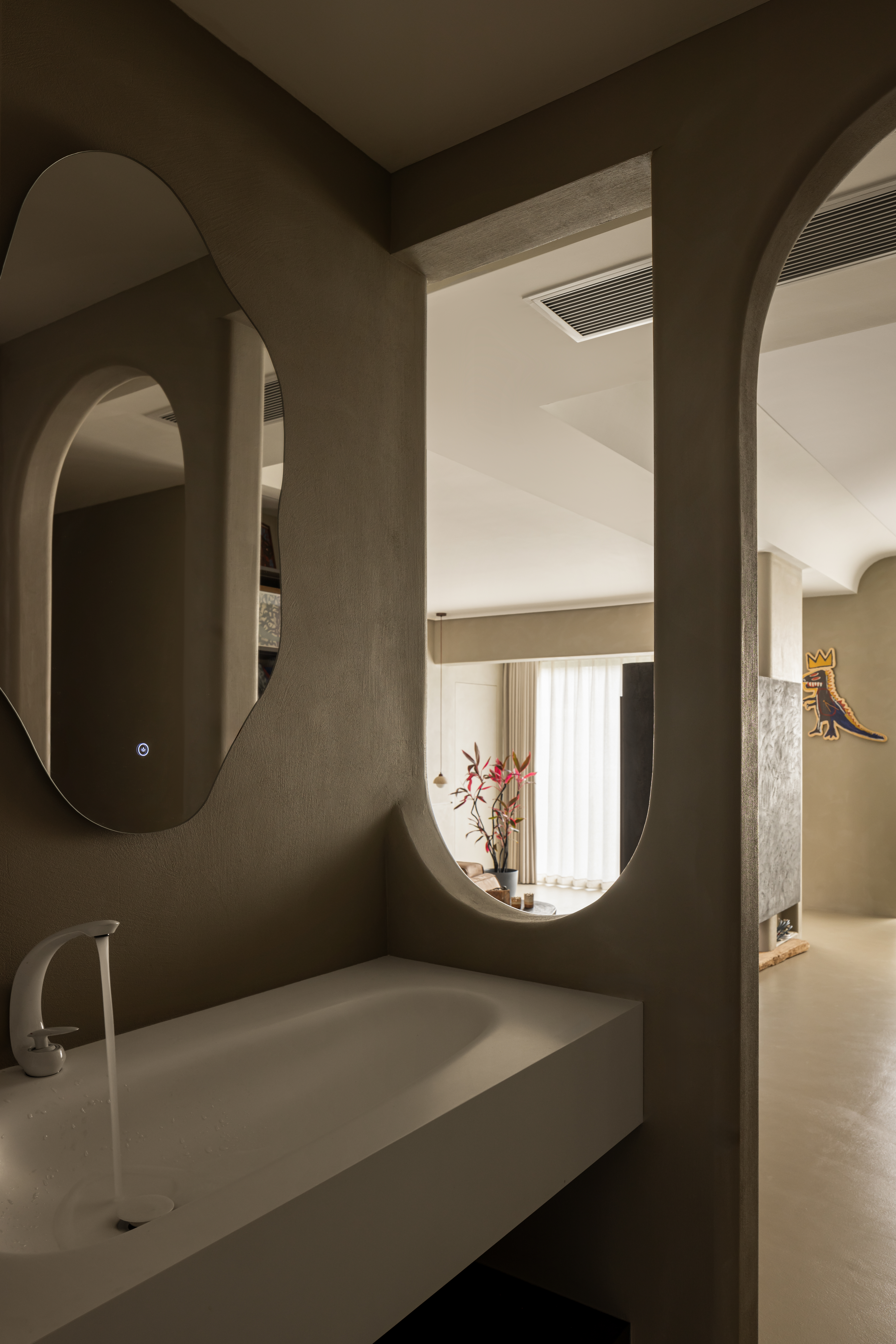 FUFINI Case | Star River Bay: Micro - Cement Creates a Post - modern Style Home Micro-cement cases, hotel renovation cases, actual scenes of FUFINI projects, commercial space design, renderings of micro-cement