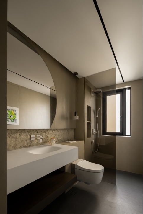 FUFINI Case | Star River Bay: Micro - Cement Creates a Post - modern Style Home Micro-cement cases, hotel renovation cases, actual scenes of FUFINI projects, commercial space design, renderings of micro-cement