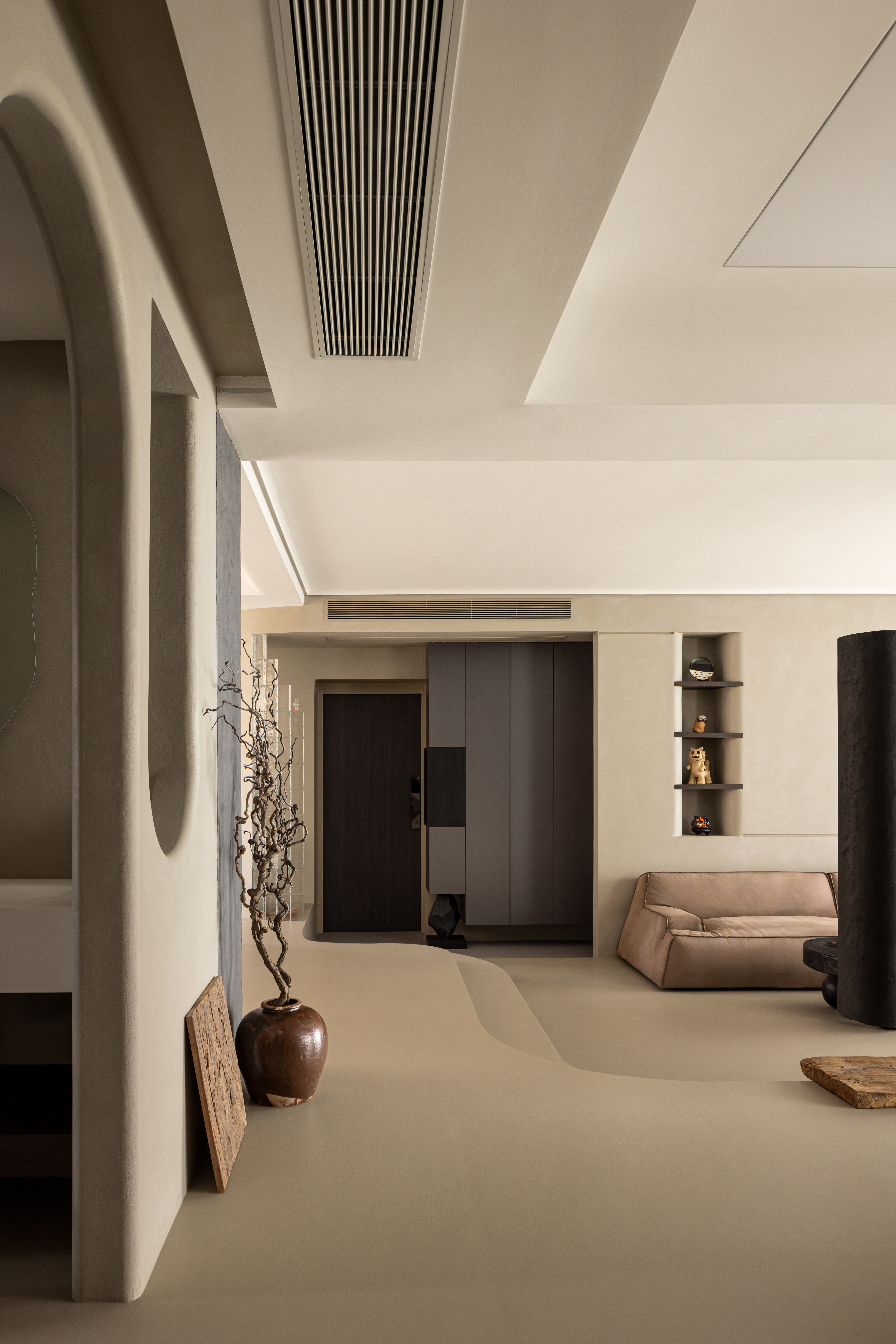 FUFINI Case | Star River Bay: Micro - Cement Creates a Post - modern Style Home Micro-cement cases, hotel renovation cases, actual scenes of FUFINI projects, commercial space design, renderings of micro-cement