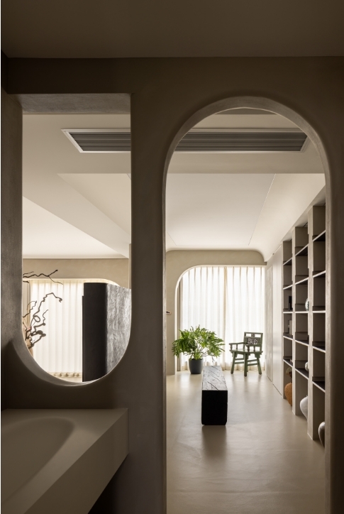 FUFINI Case | Star River Bay: Micro - Cement Creates a Post - modern Style Home Micro-cement cases, hotel renovation cases, actual scenes of FUFINI projects, commercial space design, renderings of micro-cement