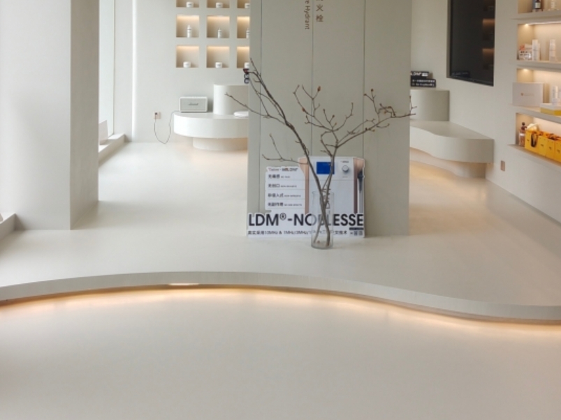 FUFINI Micro - Cement Case: Simplicity and Elegance of CHLITINA Beauty Salon Micro-cement cases, hotel renovation cases, actual scenes of FUFINI projects, commercial space design, renderings of micro-cement