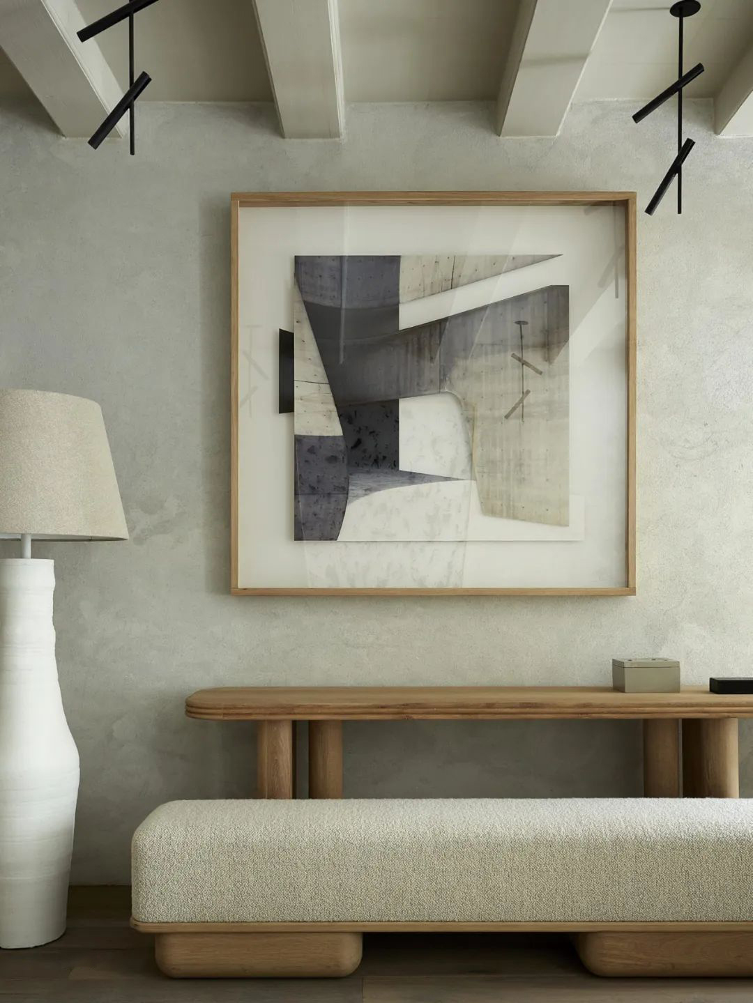 Micro-cement application cases in European villas: Nordic style meets Wabi-Sabi, elegance blossoms in the simplicity and coldness. 