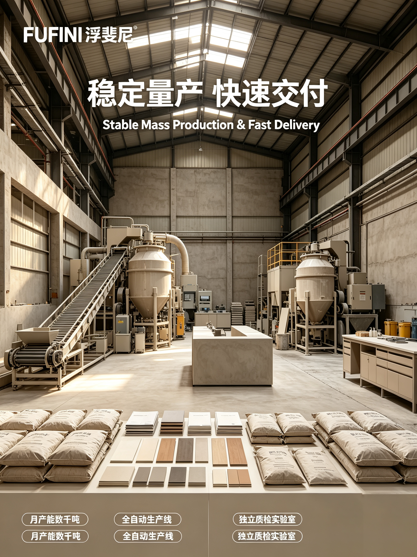 FUFINI Microcement Factory | Top Quality & Custom Manufacturing for Global Projects 