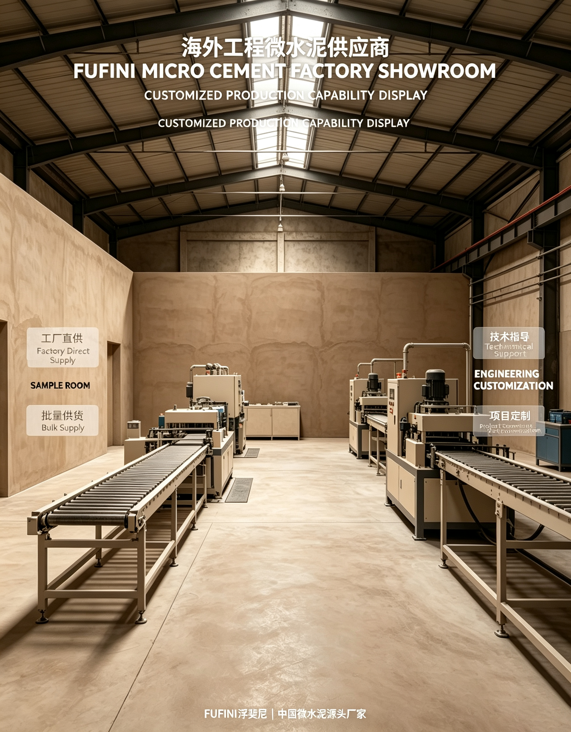 FUFINI Microcement Factory | Top Quality & Custom Manufacturing for Global Projects 