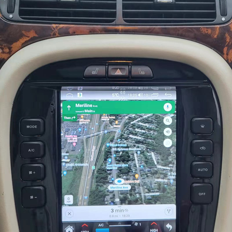 9.7" Tesla Screen Android Car Stereo Radio Audio GPS Navigation Head Unit SatNav Replacement Infotainment Jaguar X Type 2004 2005 2006 2007 2008 2009