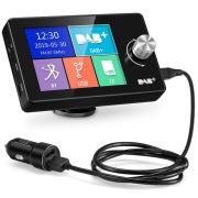 Adattatore DAB+ Per Autoradio Con Schermo 2.4", Bluetooth E Antenna Attiva - Trasmette Su FM, Per Auto Senza DAB Integrato