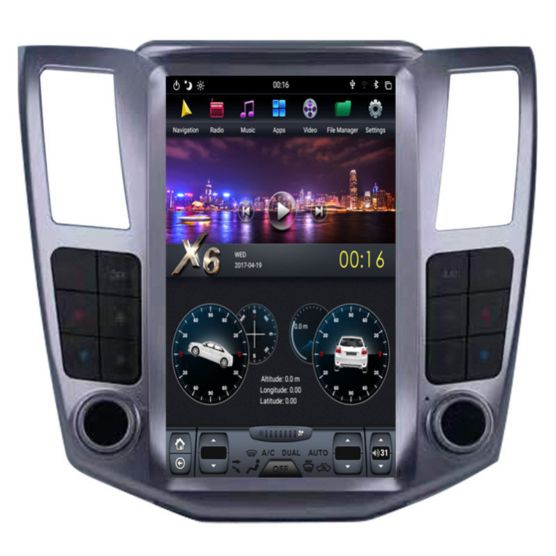 11.8" Tesla Style Android Car Stereo Radio Audio Dvd Gps Navigation Head Unit Sat Nav Infotainment Lexus Rx Rx300 Rx330 Rx350 Rx400H 2003 2004 2005 2006 2007 2008