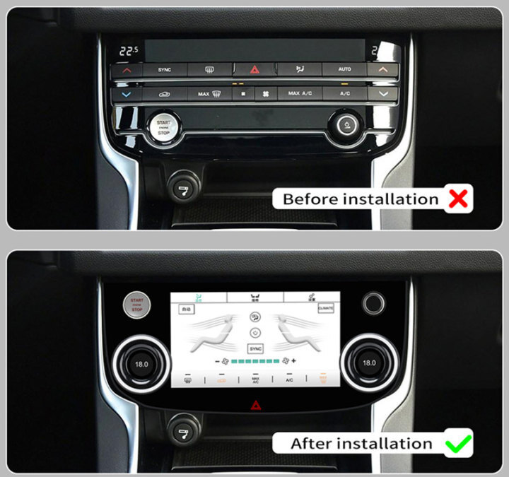 7" Climate Control Touch Panel AC Screen Upgrade Replacement Jaguar F